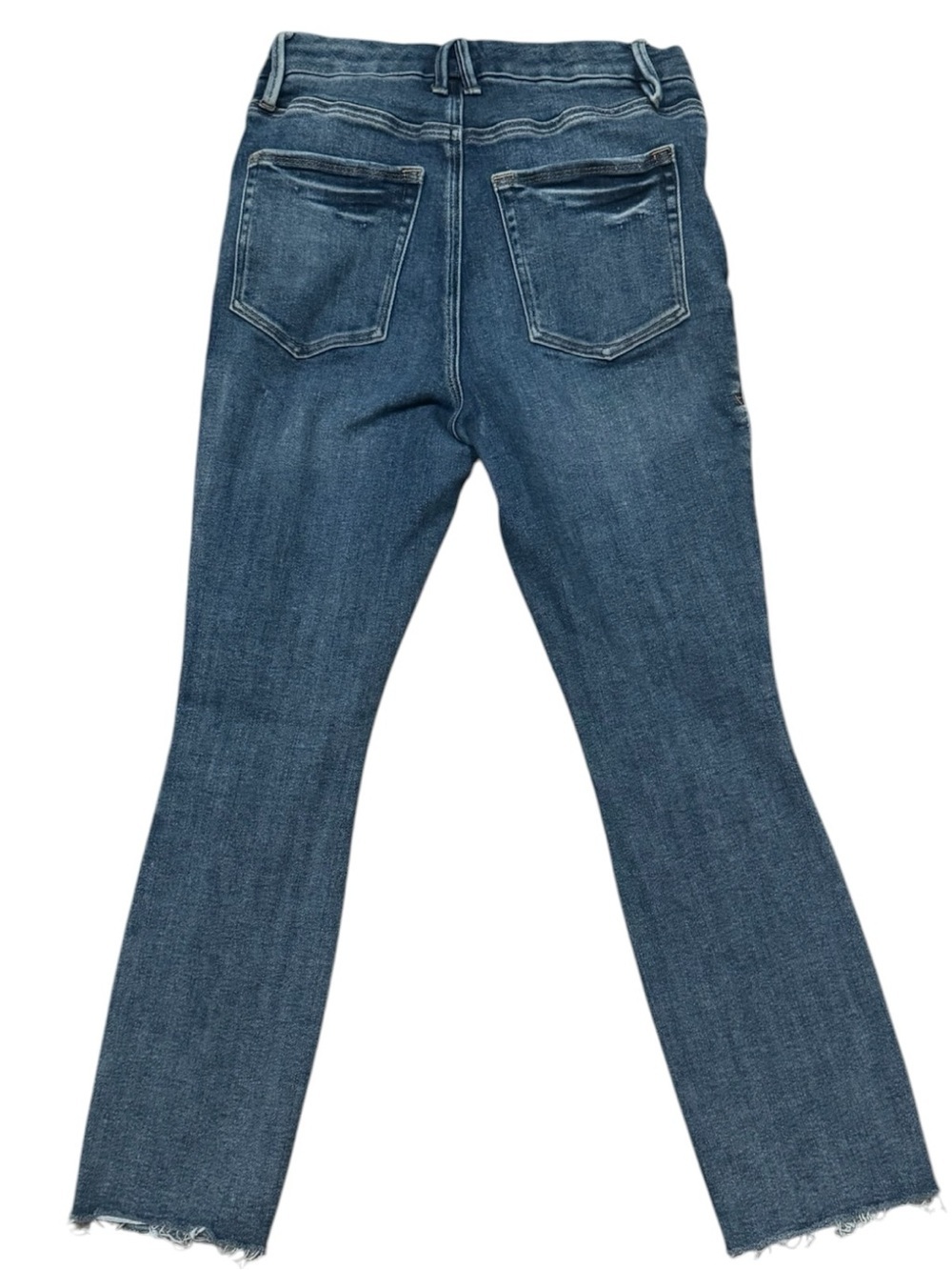 Good American Medium Wash Distressed Skinny Raw Hem Jeans Women’s Size 6/28 - Picture 3 of 7